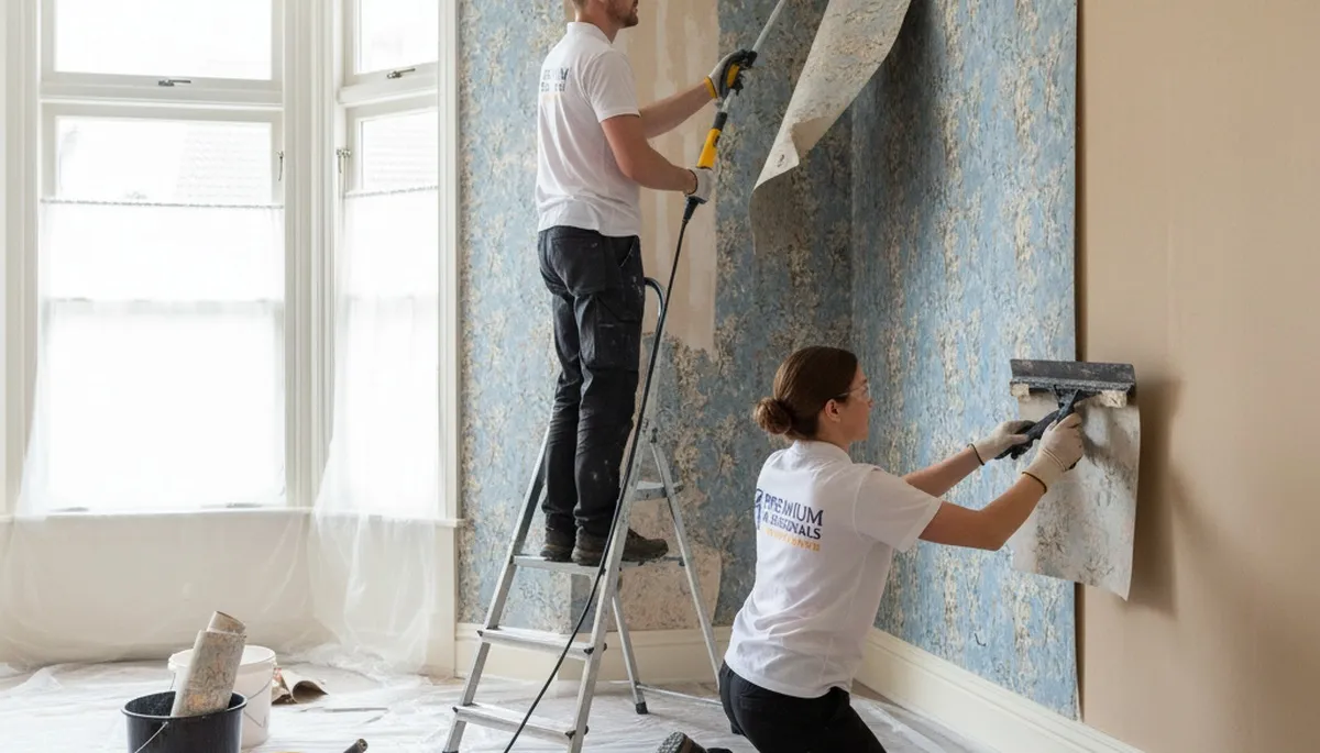 Professional wallpaper removal in Arlington, TX with expert wall prep by local painting contractors